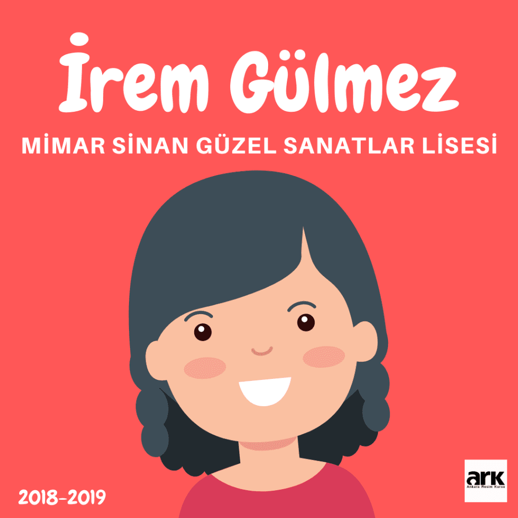 İrem Gülmez, Mimar Sinan Güzel Sanatlar Lisesi kazanan öğrencisi