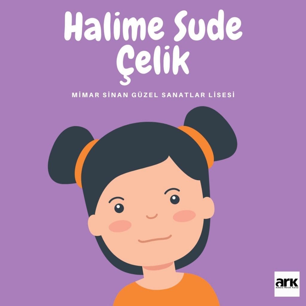 Halime Sude Çelik, Mimar Sinan Güzel Sanatlar Lisesi kazanan öğrencisi