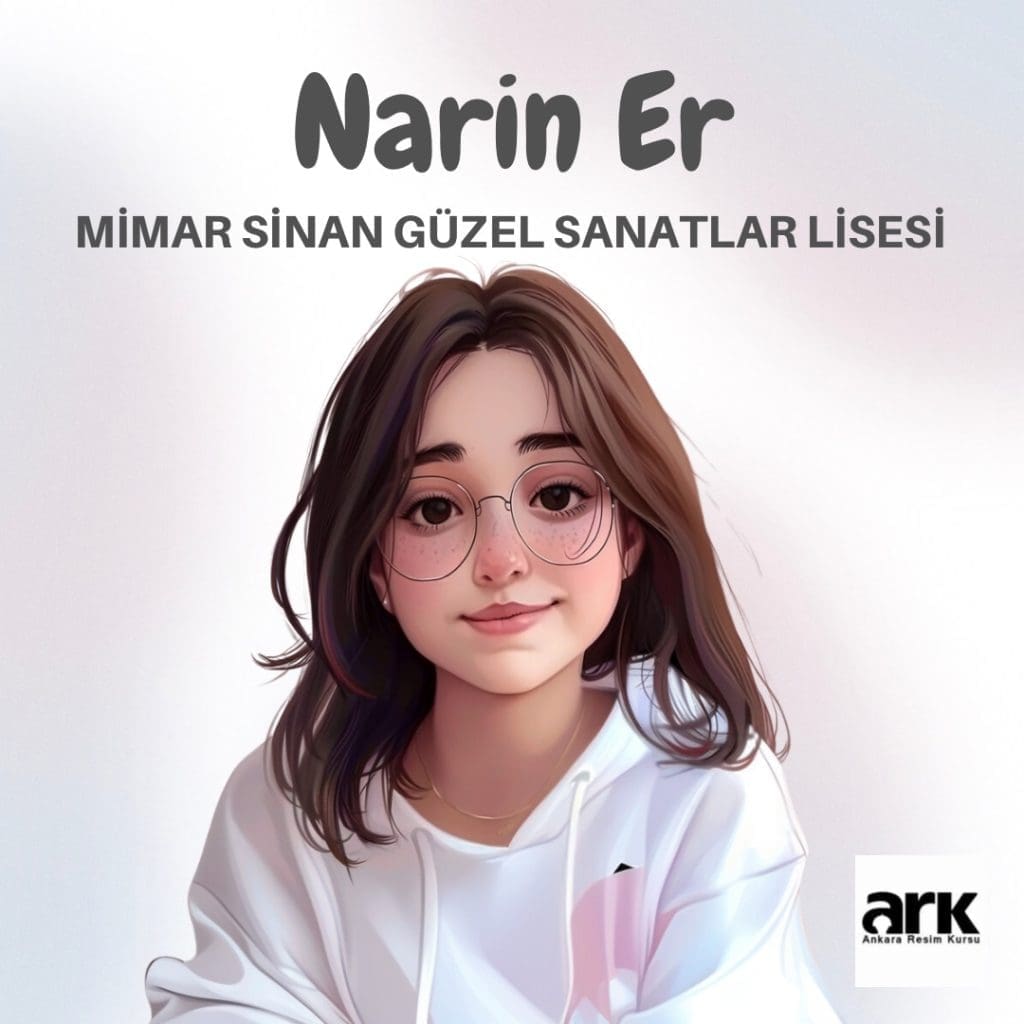 Narin Er, Mimar Sinan Güzel Sanatlar Lisesi kazanan öğrencisi