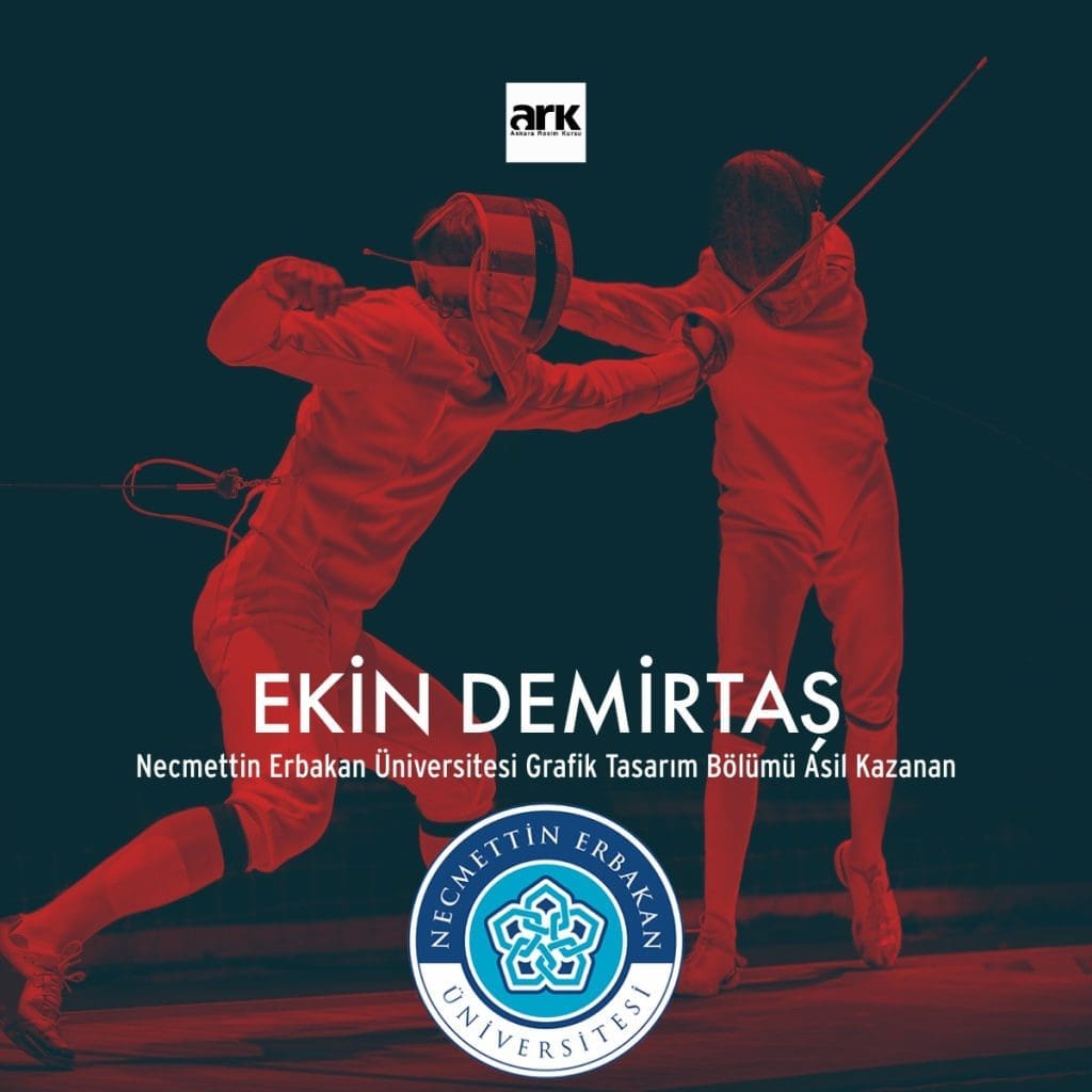 Ekin Demirtaş, Necmettin Erbakan Üniversitesi Grafik Tasarım Bölümü asıl kazanan öğrencisi