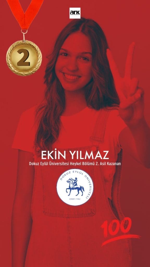 Ekin Yılmaz, Dokuz Eylül Üniversitesi Heykel Bölümü 2. asıl kazanan öğrencisi