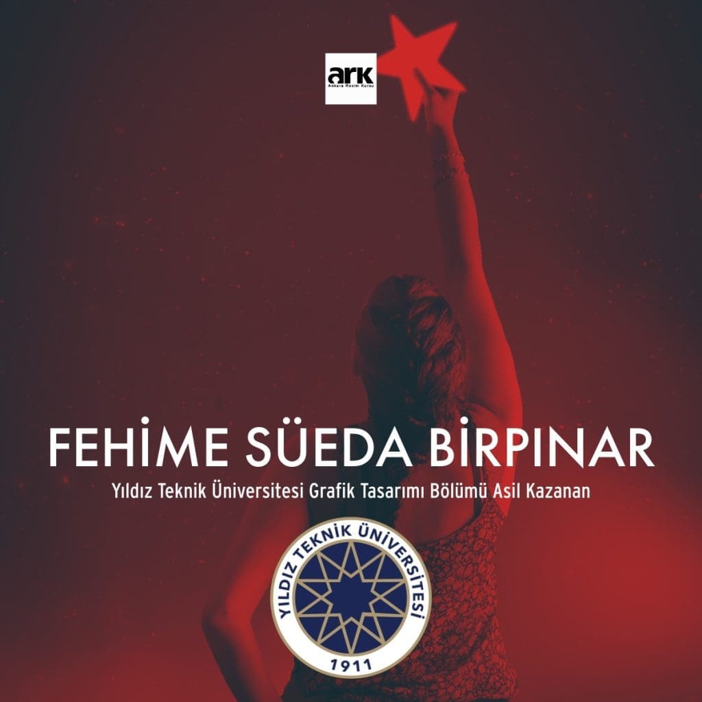 Fehime Süeda Birpınar, Yıldız Teknik Üniversitesi Grafik Tasarımı Bölümü asıl kazanan öğrencisi